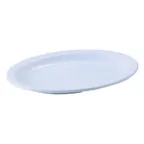image of Winco MMPO-96W Oval Melamine Platter, 9-3/4" x 6-3/4" White heat resistant dishwasher safe - 1 Dozen