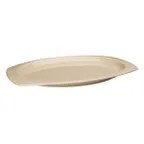 image of Winco MMPT-1510 15" x 10-5/8" Rectangular Melamine Platter, Tan, NSF Certified, 1 Dozen