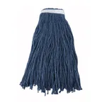 image of Winco MOP-32C Wet Mop Head, 32 oz. (900g), Cut-End, 1-1/4" Band, Blue