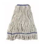 image of Winco MOP-32W Wet Mop Head, 32 oz., (900g), Loop-End, 1-1/4" Band, White