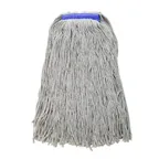 image of Winco MOP-32WC Wet Mop Head, 32 oz., (900g), Cut End, 1-1/4" Band, White