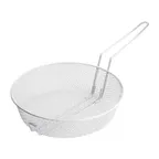 image of Winco MSBW-12M 12" Non-Stick Medium Mesh Breading Basket w/ White Plastic Coating