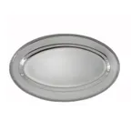 image of Winco OPL-16 Oval Stainless Steel 16" x 10-1/4" Platter
