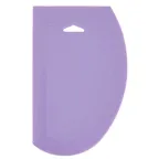 image of Winco PDS-7P Dough Scraper, 7.5" x 4.75" Plastic Blade, Purple Handle, Allergen‑Free, NSF - 6/Pack
