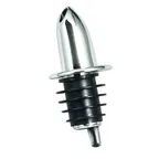 image of Winco PP-NC Fast Flow Liquor Pourer, Chrome Silver Spout, Breather Tube, Cork, No Collar - 1 Dozen