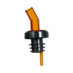 image of Winco PP-SAM Liquor Pourer with Screen, Amber Bent Spout, Plastic, No Collar - 1 Dozen