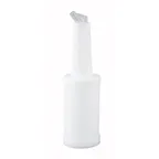 image of Winco PPB-1W 1 Qt Liquor & Juice Multi Pour w/ White Spout & Lid