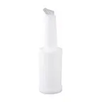 image of Winco PPB-2W 2 Qt Liquor & Juice Multi Pour w/ White Spout & Lid