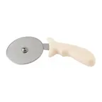 image of Winco PPC-4W Pizza Cutter with Polypropylene Handle & 4" Blade - White 
