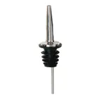 image of Winco PPM-4 Medium Flow Stainless Steel Liquor Pourer with Tapered Silver Spout, Poly Cork – 1 Dozen
