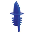 image of Winco PPR-2B Liquor Pourer, Free Flow Plastic, Blue Spout, No Collar, 2.5‑in Length - 1 Dozen