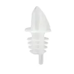 image of Winco PPR-2C Liquor Pourer, Free Flow Clear Plastic Spout, No Collar, Clear Finish - 1 Dozen