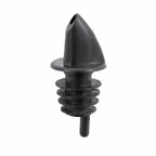 image of Winco PPR-2K Liquor Pourer, Free‑Flow Plastic, Black Finish, No Collar - 1 Dozen