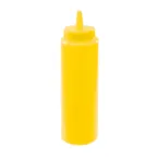 image of Winco PSB-08Y Squeeze Bottle – 8 oz BPA‑Free Plastic, Yellow Bottle & Cap, Single Tip – 6/Pack