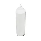image of Winco PSW-12 Squeeze Bottle, 12 oz Clear Wide-Mouth, BPA-Free Plastic, Single Tip - 6/Pack