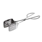 image of Winco PT-10P Pastry Tongs, 10-1/2", Perforated, Scissor, Stainless Steel