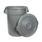 image of Winco PTC-20G Trash Can, 20 Gallon, 20”L X 19-1/4”W X 22-5/6”H, Heavy Duty, HDPE, Gray
