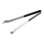 image of Winco PTPH-12 Pom Tong, 12" Stainless Steel, Heavy Duty, Insulated PVC Handle, Black