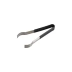 image of Winco PTPH-6 Pom Tong, 6.5" Stainless Steel, Heavy Duty, Insulated PVC Handle, Black