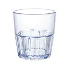 image of Winco PTSN-12 Havana Tumbler, 12 oz., ribbed SAN plastic, blue, dishwasher safe - 1 Dozen