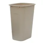 image of Winco PWR-41BE Wastebasket, 41 qt., 15-1/4"W X 11"D X 19-5/8"H, Rectangular, Beige