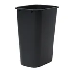 image of Winco PWR-41K Wastebasket, 41 qt., 15-1/4"W X 11"D X 19-5/8"H, Rectangular, Black