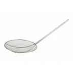 image of Winco SC-5R 5" Diameter Round x 13" Handle Nickel Plated Wire Skimmer