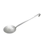 image of Winco SCS-6H 6 1/4" Diameter Round x 16" Handle Heavy-Duty Stainless Steel Perforated Skimmer