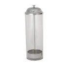 image of Winco SDP-3  Straw Dispenser w/ 100 Straw Capacity,  3-3/8" Dia. X 10-3/4"H, Round