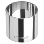 image of Winco SPM-21R 2" x 1 3/4" Round Stainless Steel Culinary Pastry Mold / Dishwasher Safe