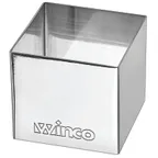 image of Winco SPM-22S 2" x 2" Square Stainless Steel Culinary Pastry Mold, Dishwasher Safe