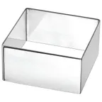 image of Winco SPM-275S 2-3/4" x 2-3/4" Square Stainless Steel Culinary Pastry Mold, Dishwasher Safe