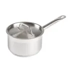image of Winco SSSP-2 2 Qt. Induction-Ready Premium Stainless Steel Sauce Pan with Cover