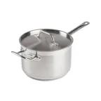 image of Winco SSSP-7 7-1/2 Qt. Induction-Ready Premium Stainless Steel Sauce Pan with Cover