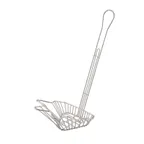 image of Winco TB-22 Nickel Plated Triangular Taco Salad Bowl Fry Basket