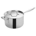 image of Winco TGAP-7 7 Qt. Tri-Gen Tri-Ply Induction Ready Sauce Pan with Cover