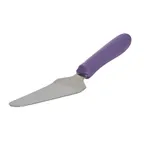 image of Winco TWP-51P 4.63" x 2.38" Allergen Free Purple Handle Offset Pie Server (not including offset)