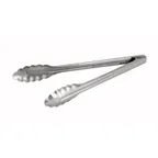 image of Winco UT-12HT 12" Stainless Steel Extra Heavy Weight Utility Tongs