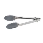 image of Winco UT-7K Utility Tongs, 7", Locking Ring, Non-Slip Silicone Tips