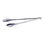 image of Winco UTLK-16 Utility Tongs, 16", with Locking Ring, Coil Spring, 0.9 mm Thick