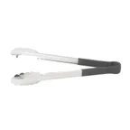 image of Winco UTPH-12K Utility Tongs, 12", 1 Pc., Non-Slip, Heat Resistant Up To 220°F, Black