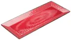 image of Winco WDM001-508 Luzia™ Rectangular Melamine Dinner Plate, 19" x 8", Red, Break‑Resistant - 24/Case