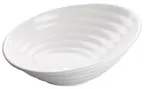 image of Winco WDM003-202 Hailey Angled Melamine Bowl, 14" 2.75‑Quart White Round, Dishwasher Safe - 12/Case