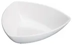 image of Winco WDM005-204 10" White Triangular Melamine Bowl, 1-3/5 Qt Capacity, Break-Resistant - 24/Case
