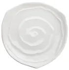 image of Winco WDM007-201 9" White Triangular Melamine Plate, Break-Resistant Dishwasher-Safe NSF - 24/Case