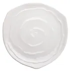 image of Winco WDM007-202 11" Triangular Melamine Plate, White, Break‑Resistant, Dishwasher Safe - 12/Case