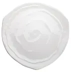 image of Winco WDM007-204 Selena 15-1/4" White Triangular Melamine Plate, 14-15" dishwasher safe - 12/Case
