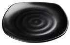 image of Winco WDM013-303 10-3/4" Square Melamine Plate, Black, Break-Resistant, Dishwasher Safe, 24/Case