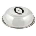 image of Winco WKCS-18 Wok Cover, 17-3/4" Dia., Round, with Handle, Stainless Steel
