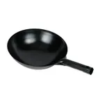 image of Winco WOK-36, Black Carbon Steel Wok,16",Round, 1.2 mm Thickness, with One Integral Handle